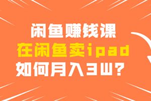 闲鱼赚钱课：在闲鱼卖ipad，如何月入3W？详细操作教程