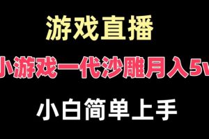 玩小游戏一代沙雕月入5w，爆裂变现，快速拿结果，高级保姆式教学【揭秘】